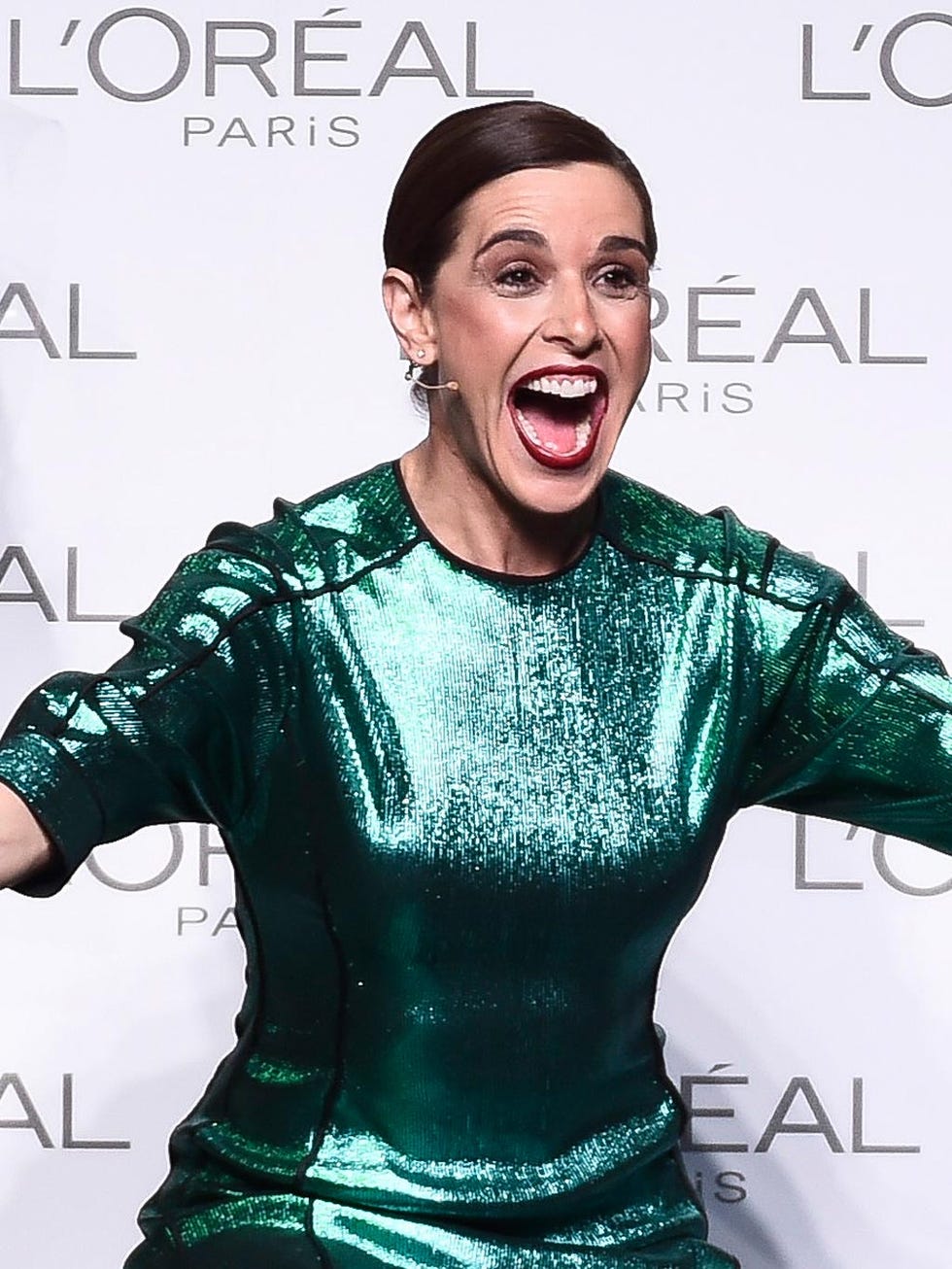 Raquel Sánchez Silva en la fiesta de L'Oreal en la Pasarela Cibeles