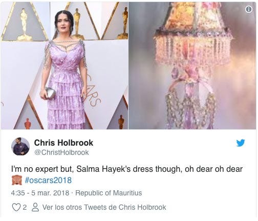 La actriz eligió un vestido de Gucci que parecía una lámpara