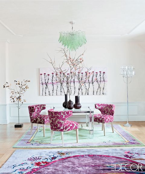Branch, Room, Interior design, Floor, Flooring, Purple, Pink, Wall, Furniture, Twig, 
