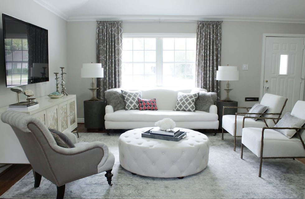 Before &, After An Elegant, BudgetFriendly Living Room Makeover