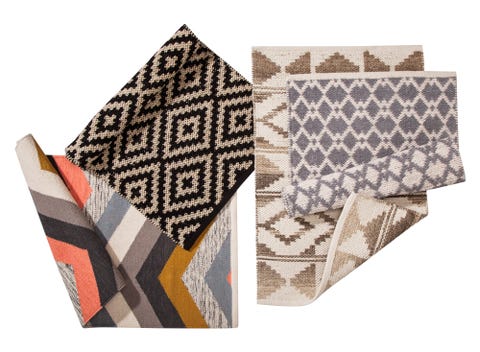 Exclusive A Sneak K At Nate Berkus S Spring Summer 2017 Don T Forget To Look Down These Rugs Will Cheer Up Your Floors From Left Right Multi Chevron Rug 2 X3 20 Black Diamond Aztec
