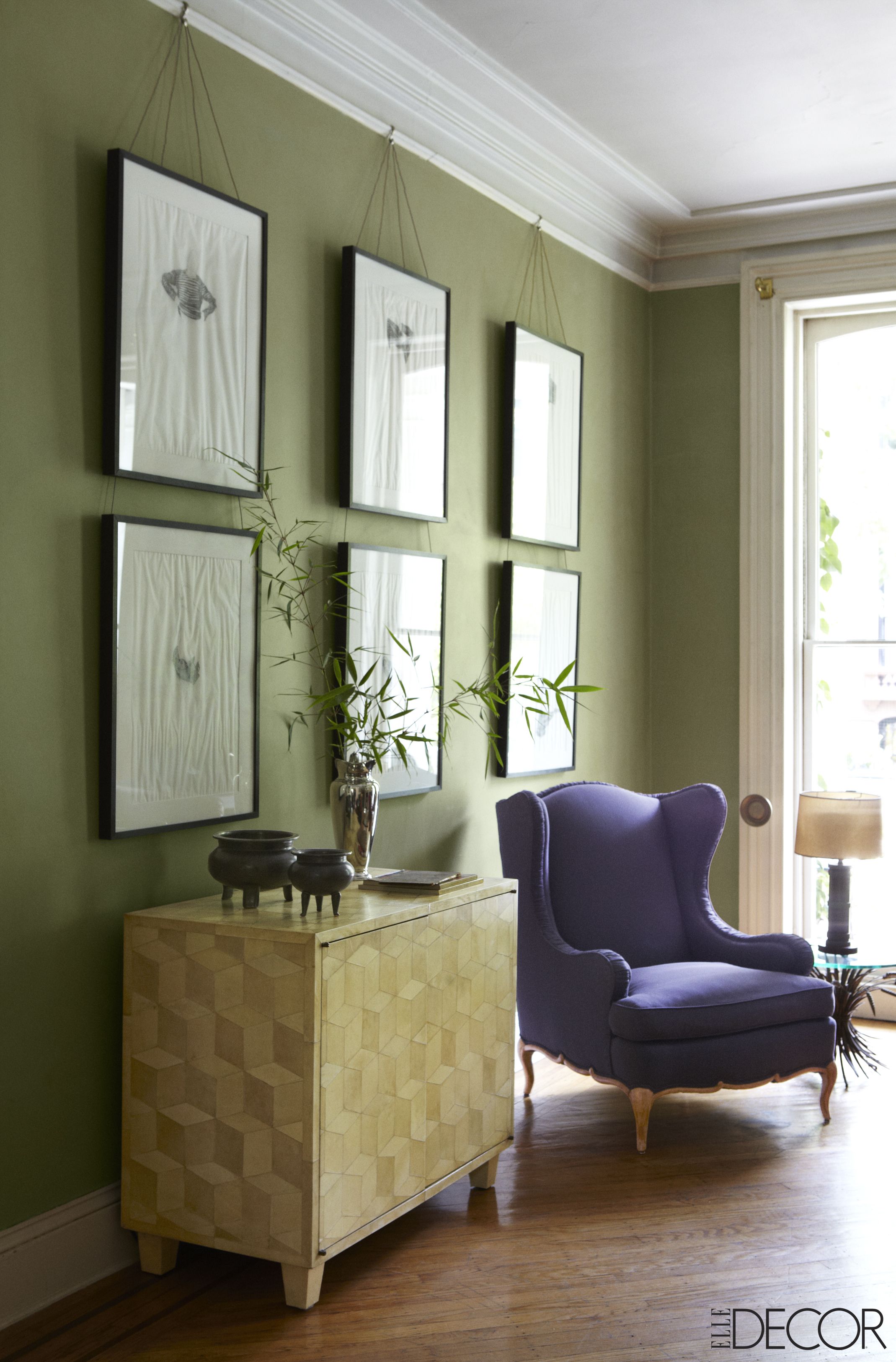 olive green living room walls