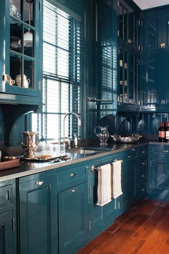 blue kitchens