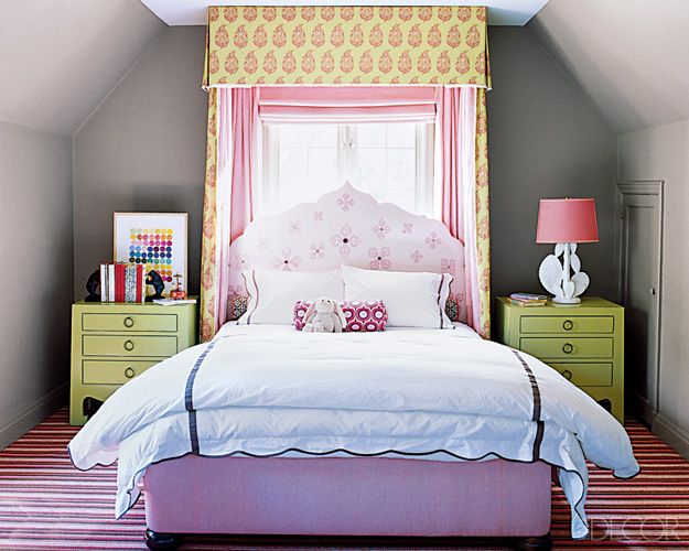 pink and grey childrens bedroom