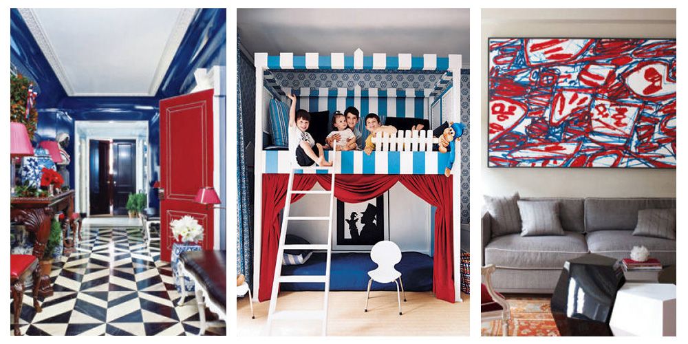 Red White And Blue Rooms Bright, Notre Dame Room Decorating Ideas