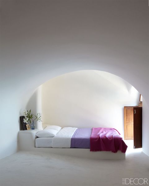 Interior design, Bed, Room, Wall, Floor, Bedding, Linens, Bedroom, Bed sheet, Purple, 