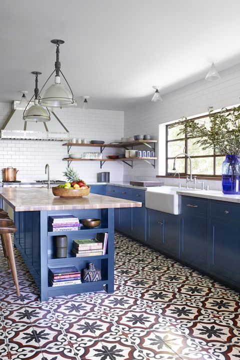 blue kitchens