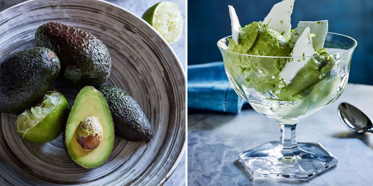 Recipe: Avocado-Lime Sorbet With Meringue Chips