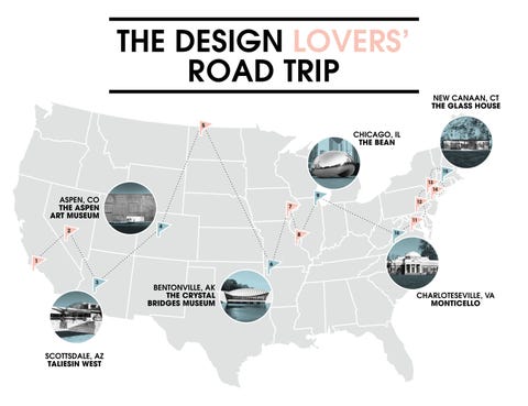 The Ultimate Road Trip For Design Lovers – Mapped!