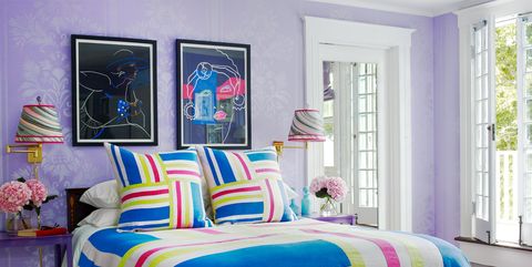 Furniture, Bedroom, Room, Blue, Bedding, Bed sheet, Interior design, Bed, Turquoise, Property, 