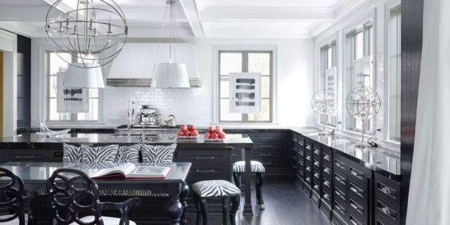 20 black and white kitchen design & decor ideas