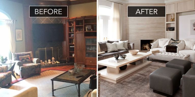 Family Room Before And After - Family Room Design Ideas