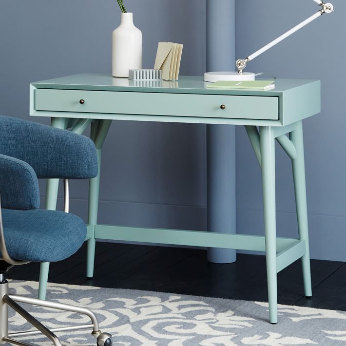 mint green desk