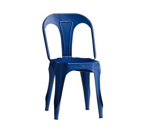Chair, Electric blue, Plastic, Armrest, 