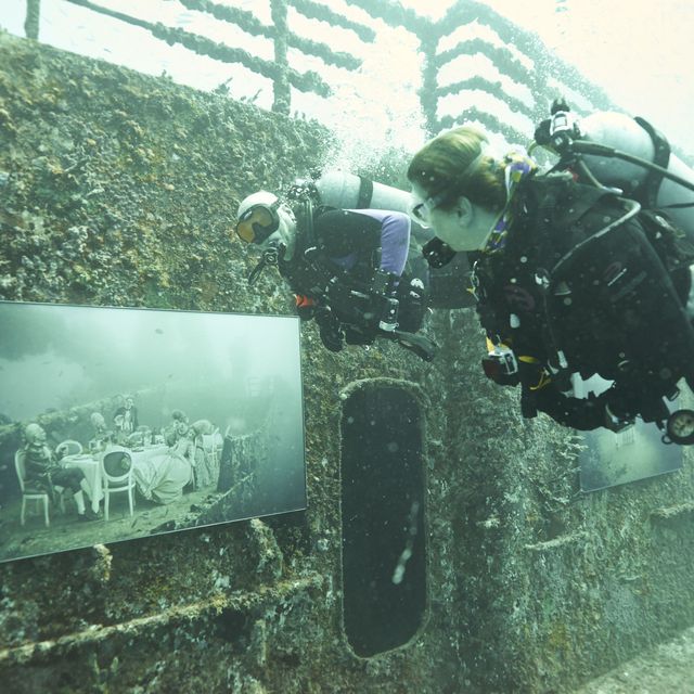 Andreas Franke's art photography exhibit is underwater near Key West