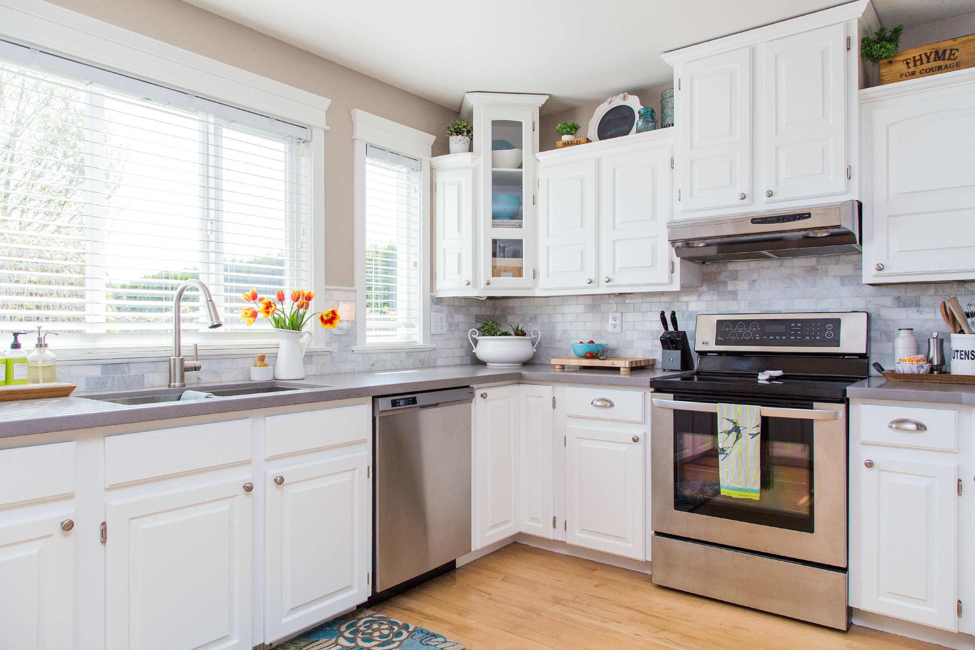 White Cabinet Kitchen Interior 