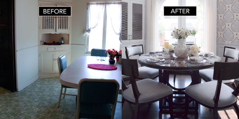 Before After Breakfast Room