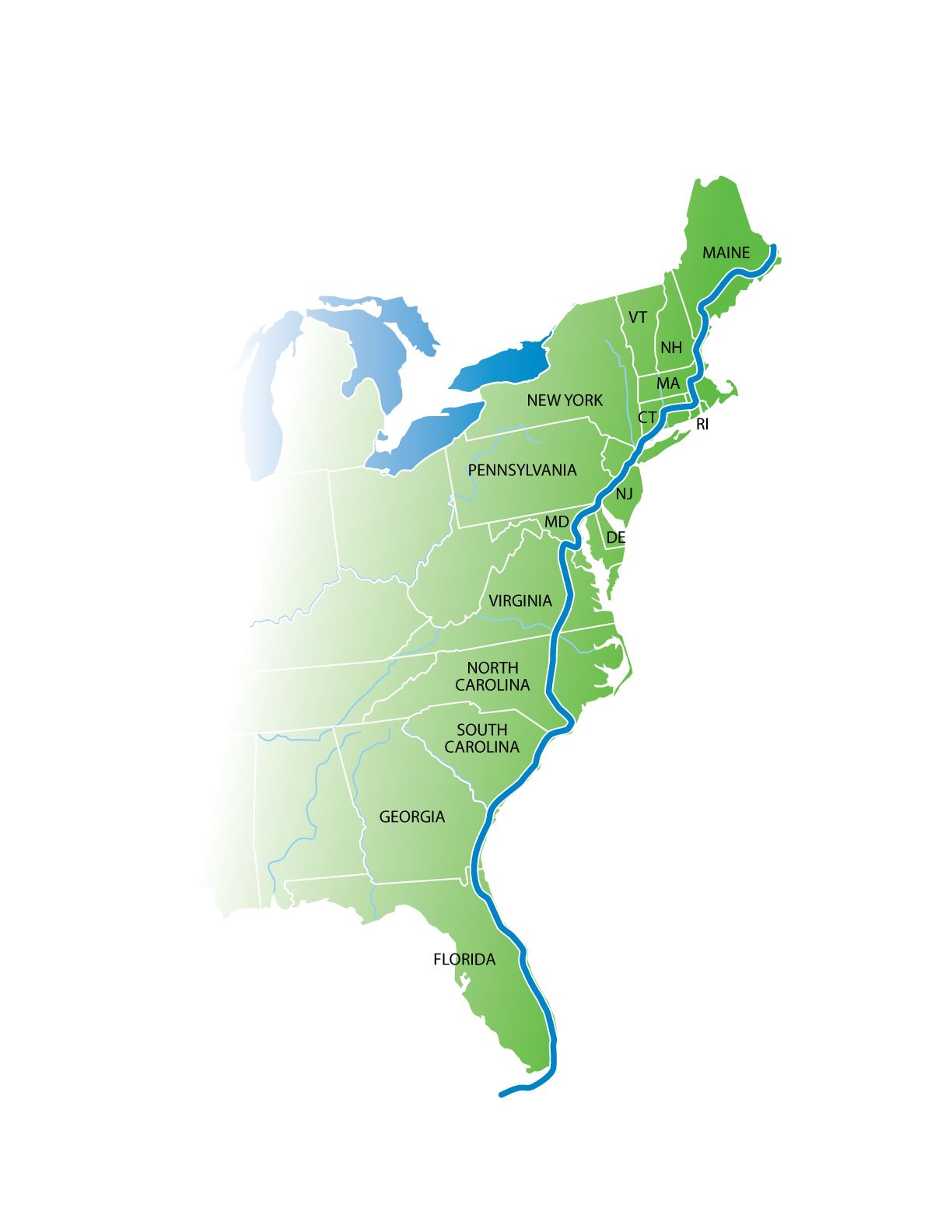 Bike Trail To Stretch From Maine - 1467827886 East Coast Greenway Map