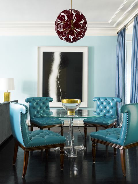 Blue, Room, Green, Interior design, Floor, Furniture, Teal, Turquoise, Table, Aqua, 