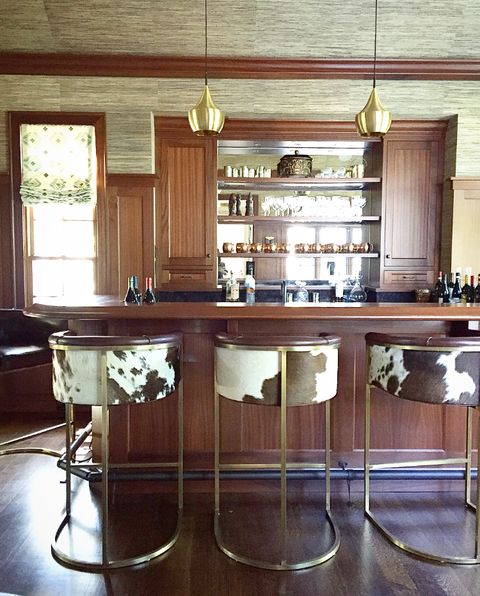 Countertop, Furniture, Cabinetry, Room, Kitchen, Bar stool, Interior design, Table, Building, Stool, 