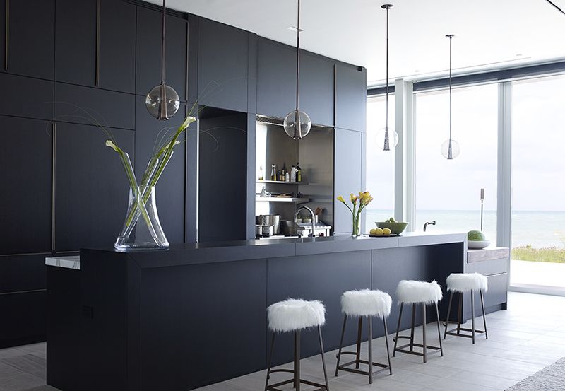 Black Modern Kitchen Cabinets