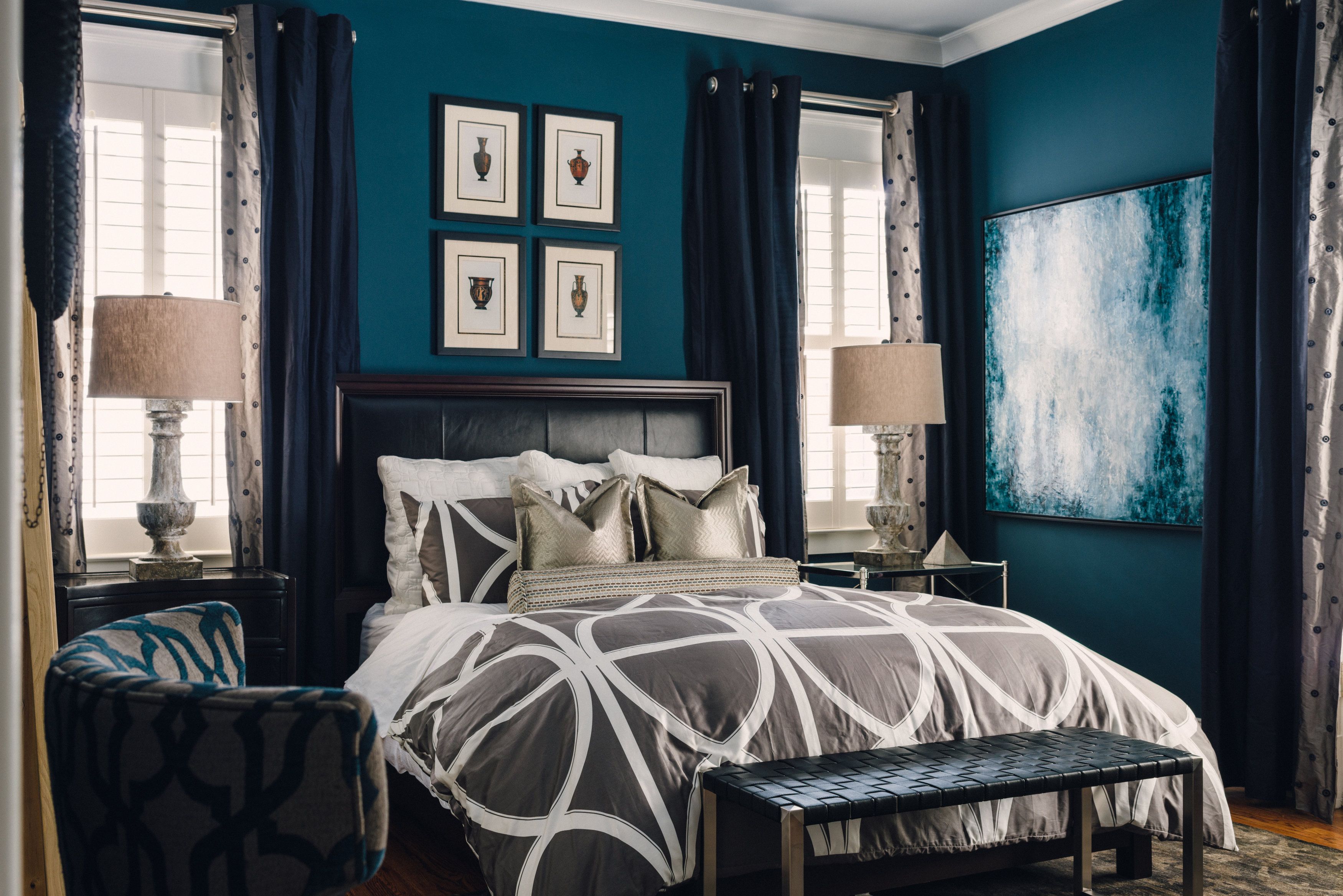 Dark Blue Wall Decor Ideas : 15 Beautiful Dark Blue Wall Design Ideas