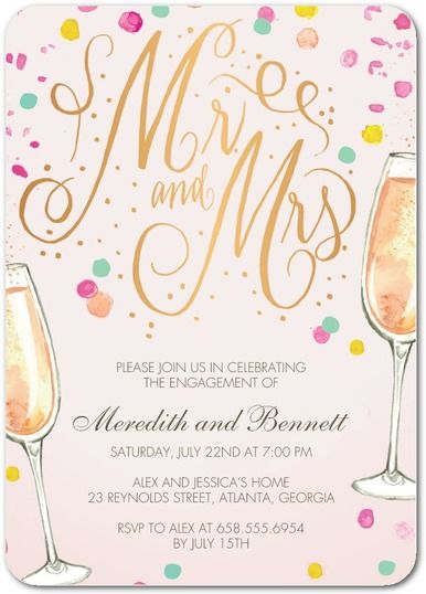 20 Best Engagement Party Invitations - Engagement Announcement Card Ideas