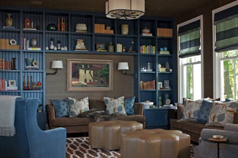 45 Best Home Library Ideas Reading Nooks At Rariden Schumacher Mio Cornflower Blue Design By