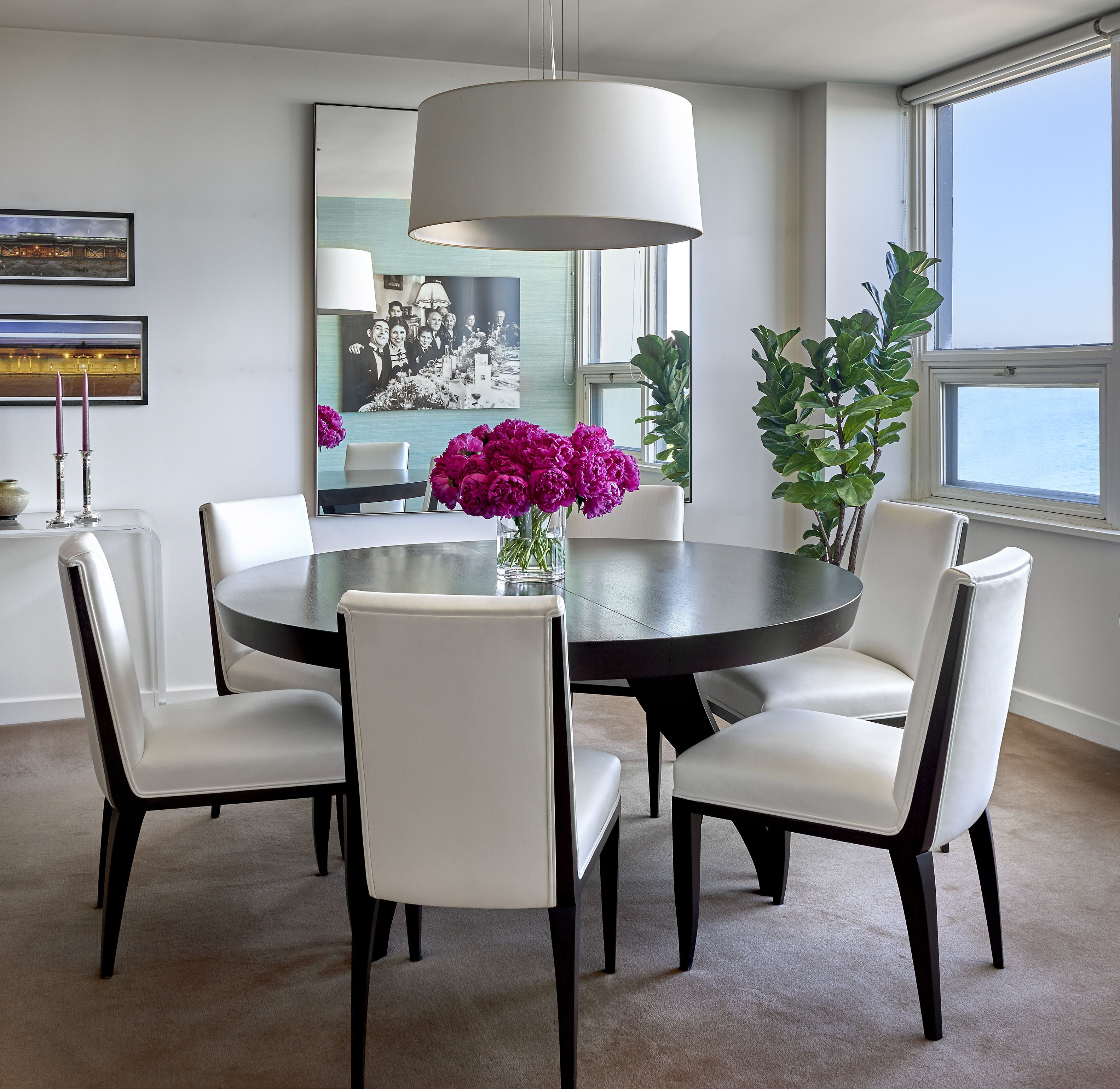 contemporary round dining room sets