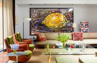 In the townhouse renovation for art lovers