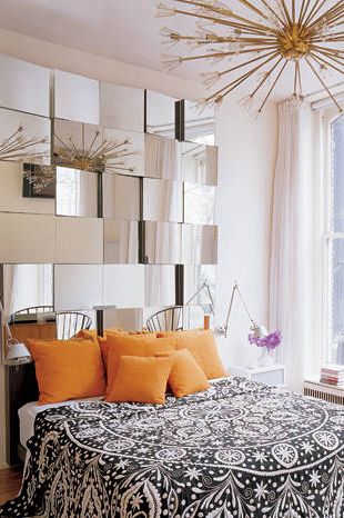 Decorating Ideas For Mirrors, Mirror Behind Bed Ideas