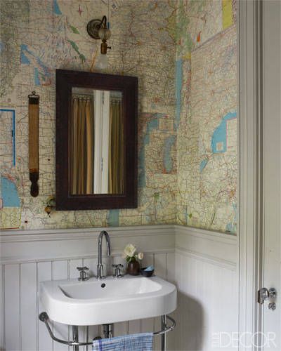 15 bathroom wallpaper ideas - wall coverings for bathrooms - elle 15 bathroom wallpaper ideas - wall coverings for bathrooms - elle