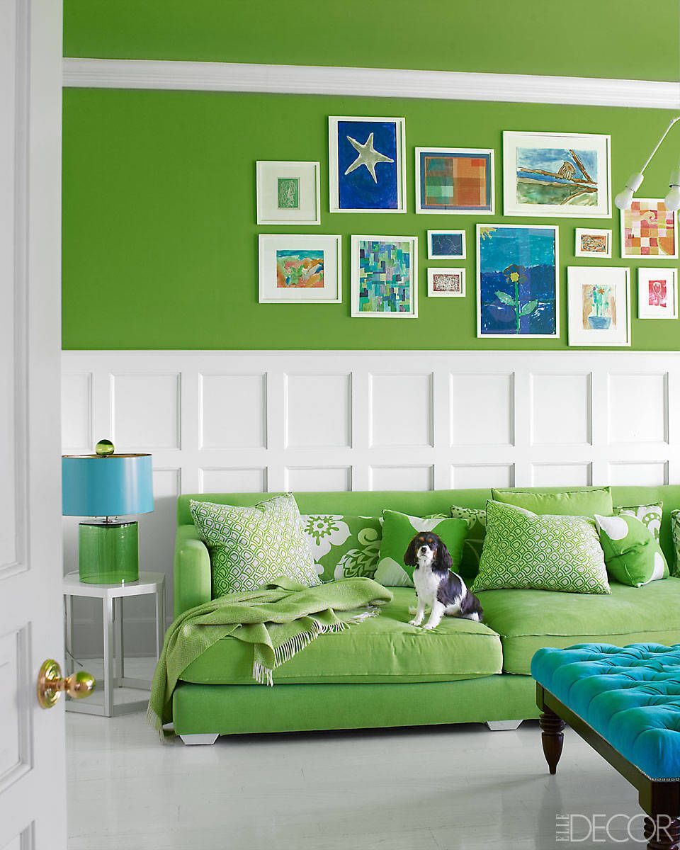 green colour bedroom