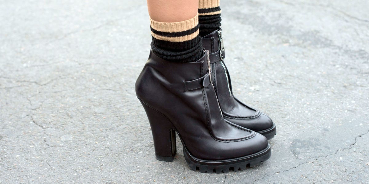 chunky winter heels