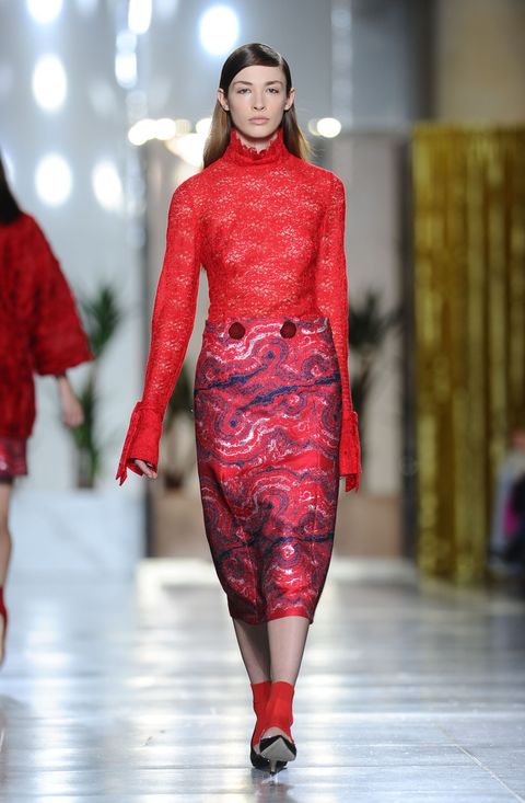 Head to Toe Red at London Fashion Week