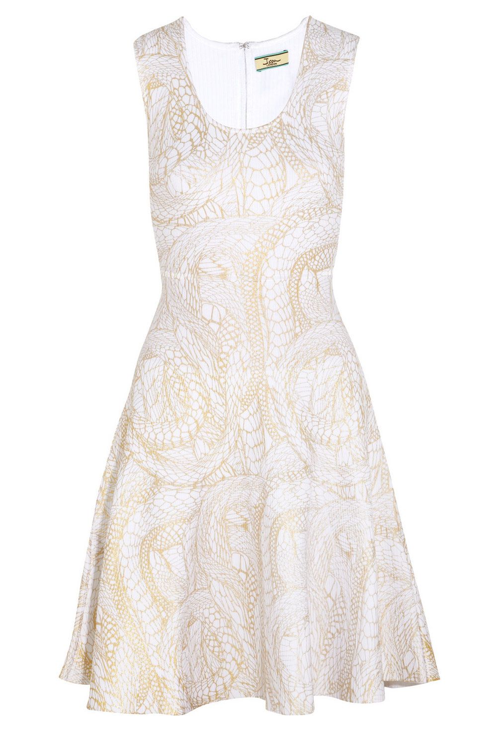 Gold and White Dress