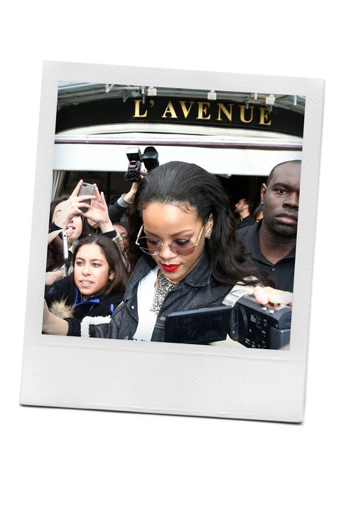<a target="_blank" href="http://www.avenue-restaurant.com/">L'Avenue</a>

Strategically located on Paris' famed Avenue Montaigne, a short walk to Céline or Saint Laurent or the Grand Palais (home to many Paris Fashion Week shows), L'Avenue is the place to get a glimpse of Rihanna or Kim Kardashian or eavesdrop on a juicy industry conversation. You come for the gossip and the celeb sightings, not the overpriced food and ornate decor.