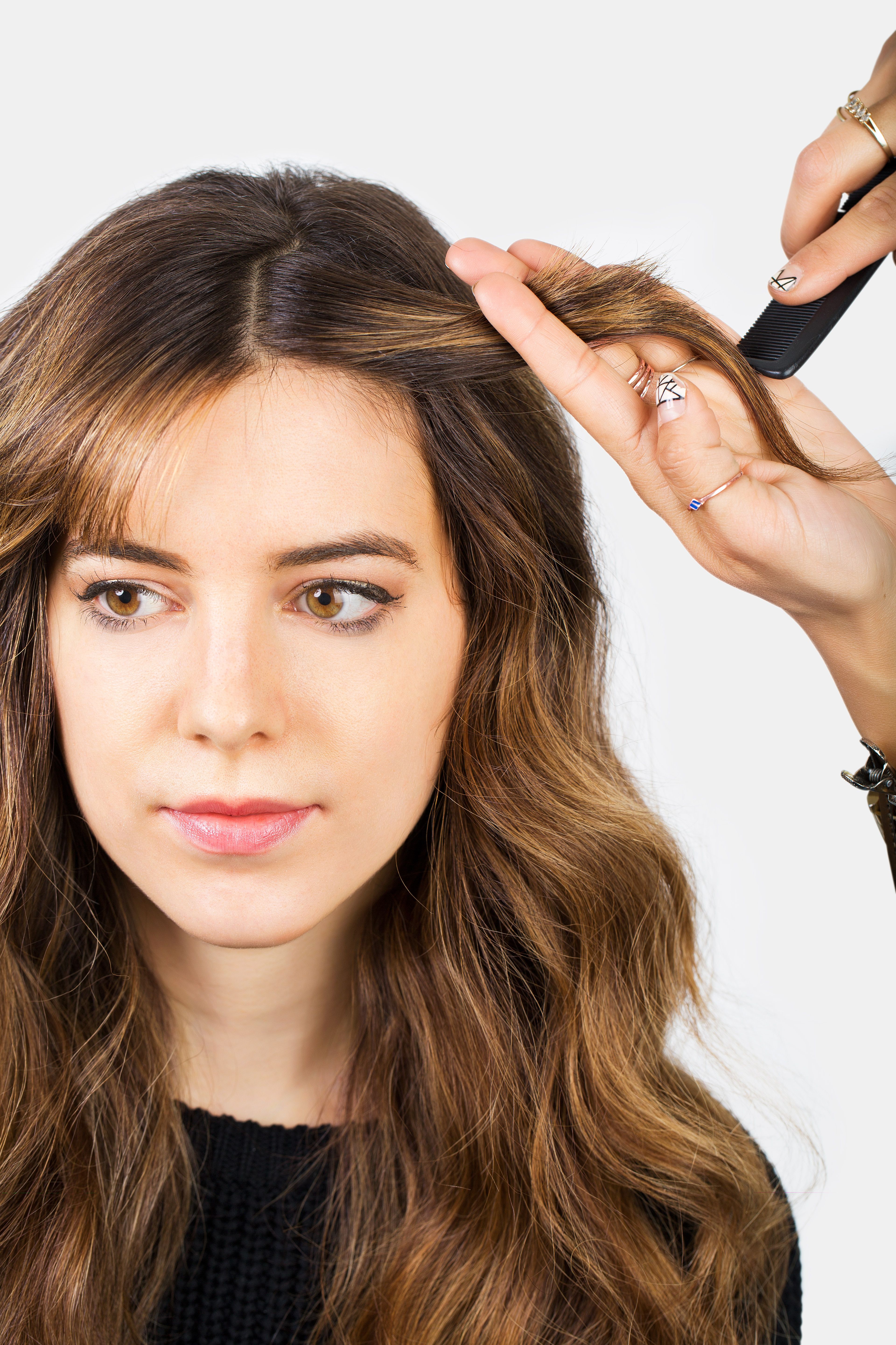 how to pin back bangs