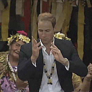 <strong>The Occasion: </strong>A Pacific Island Tour with Kate Middleton in 2012

<strong>The Song: </strong>Traditional Polynesian music

<strong>Witnesses: </strong>Tuvalan natives.

<strong>Awkward Scale: </strong>🙈🙈🙈