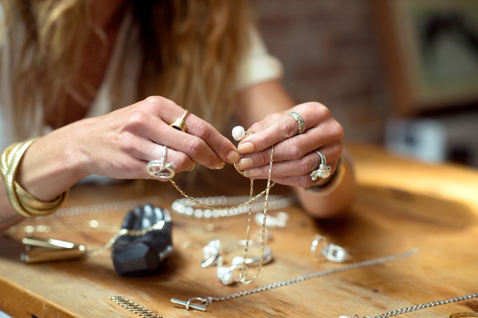 Finger, Hand, Nail, Fashion accessory, Wrist, Jewellery, Watchmaker, Artisan, Varnish, Bracelet, 