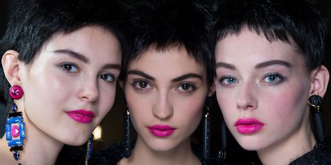 Backstage at Giorgio Armani Privé: How to Wear Bright Pink Lipstick