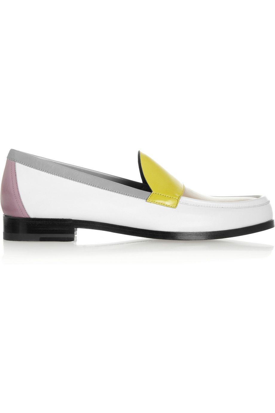 color block loafers