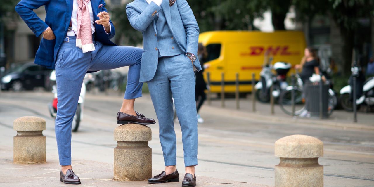 mens suits showing ankle