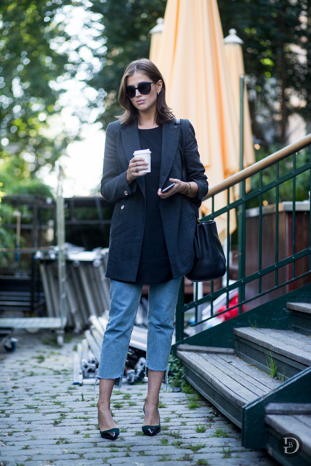 longline blazer outfit