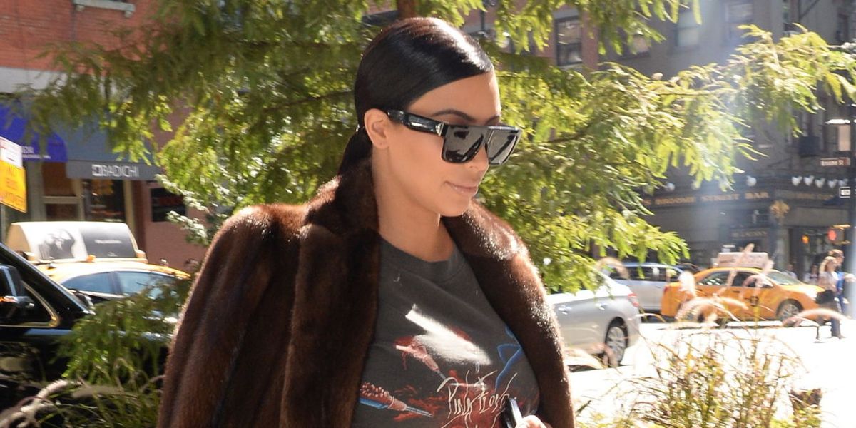 Human Enigma Kim Kardashian Wears Full Fur Coat To Fashion Week