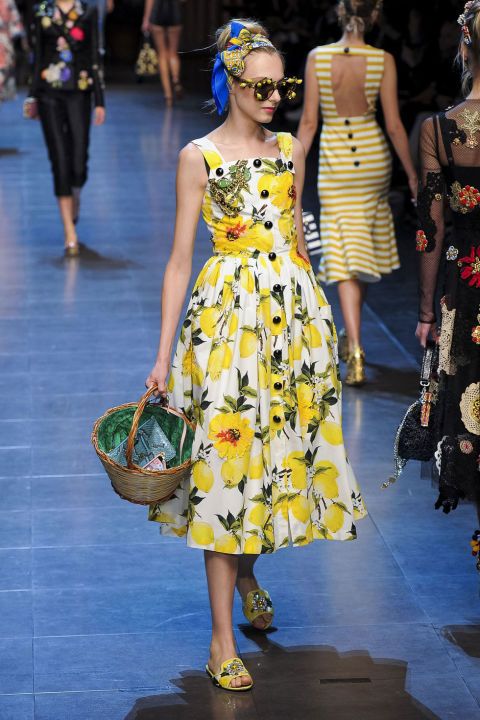 Pretty Dresses at Spring 2016 Milan Fashion Week-Elle Spring Dress Trends