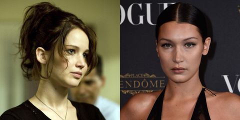 Bella Hadid And Jennifer Lawrence Twin Moments Bella Hadid