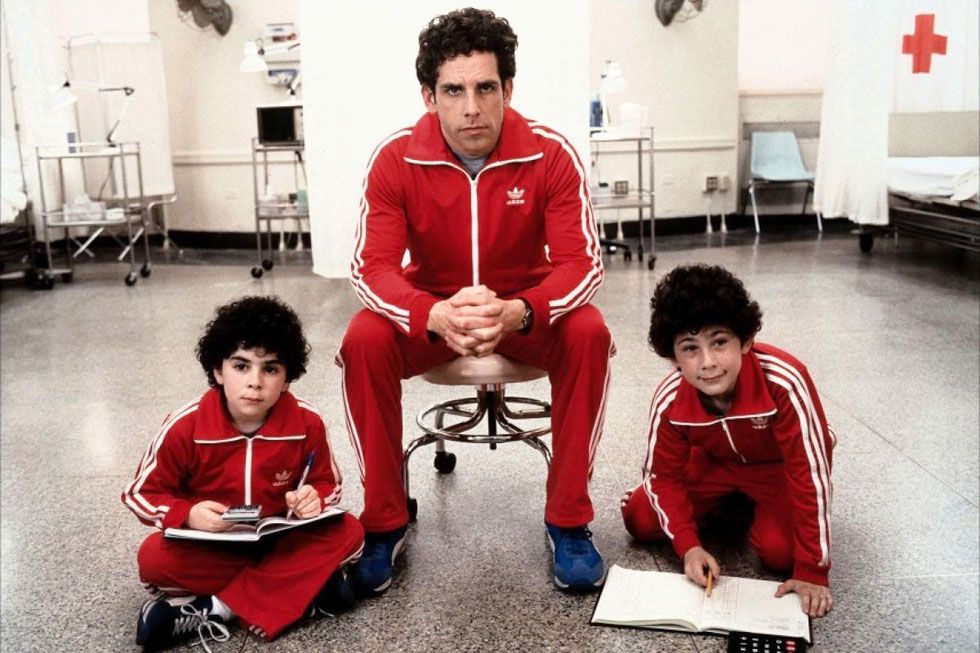 boys red adidas track suit