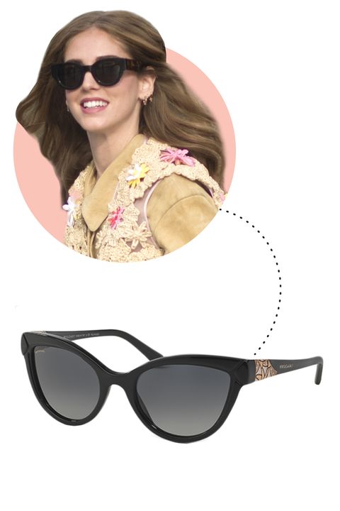 <p>Italian street style stars are rarely seen without a massive pair of sunglasses, <em>alla moda</em>! </p><p>Bulgari Diva Sunglasses, $500; <a href="http://www.bulgari.com/en-us/products/902787-e.html">bulgari.com</a></p>