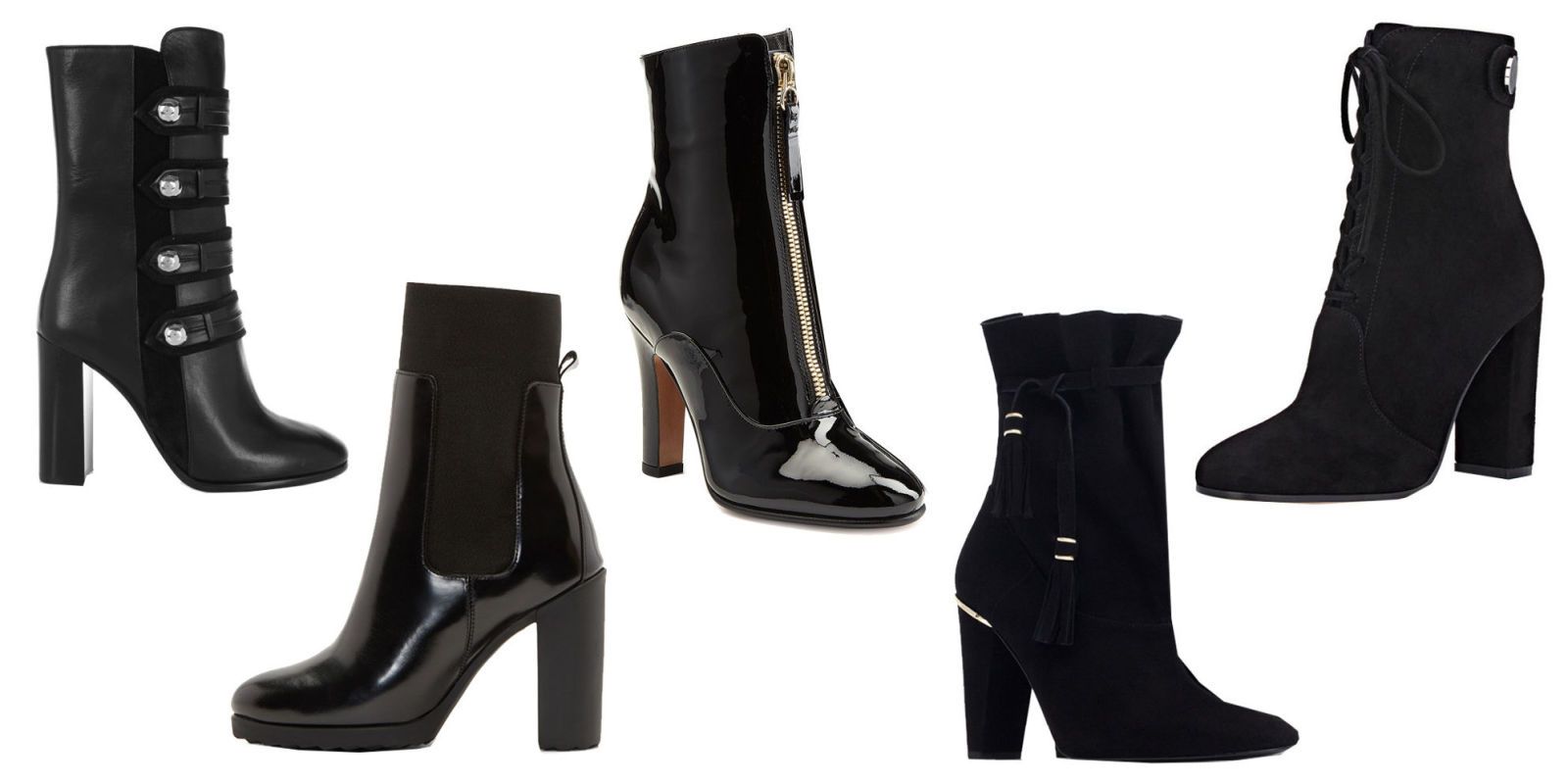 black ankle boots to wear with skirts